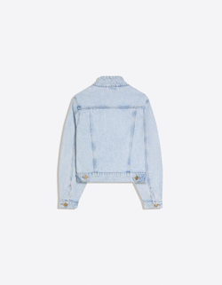 BERSHKA Джинсовая куртка, светло-голубой