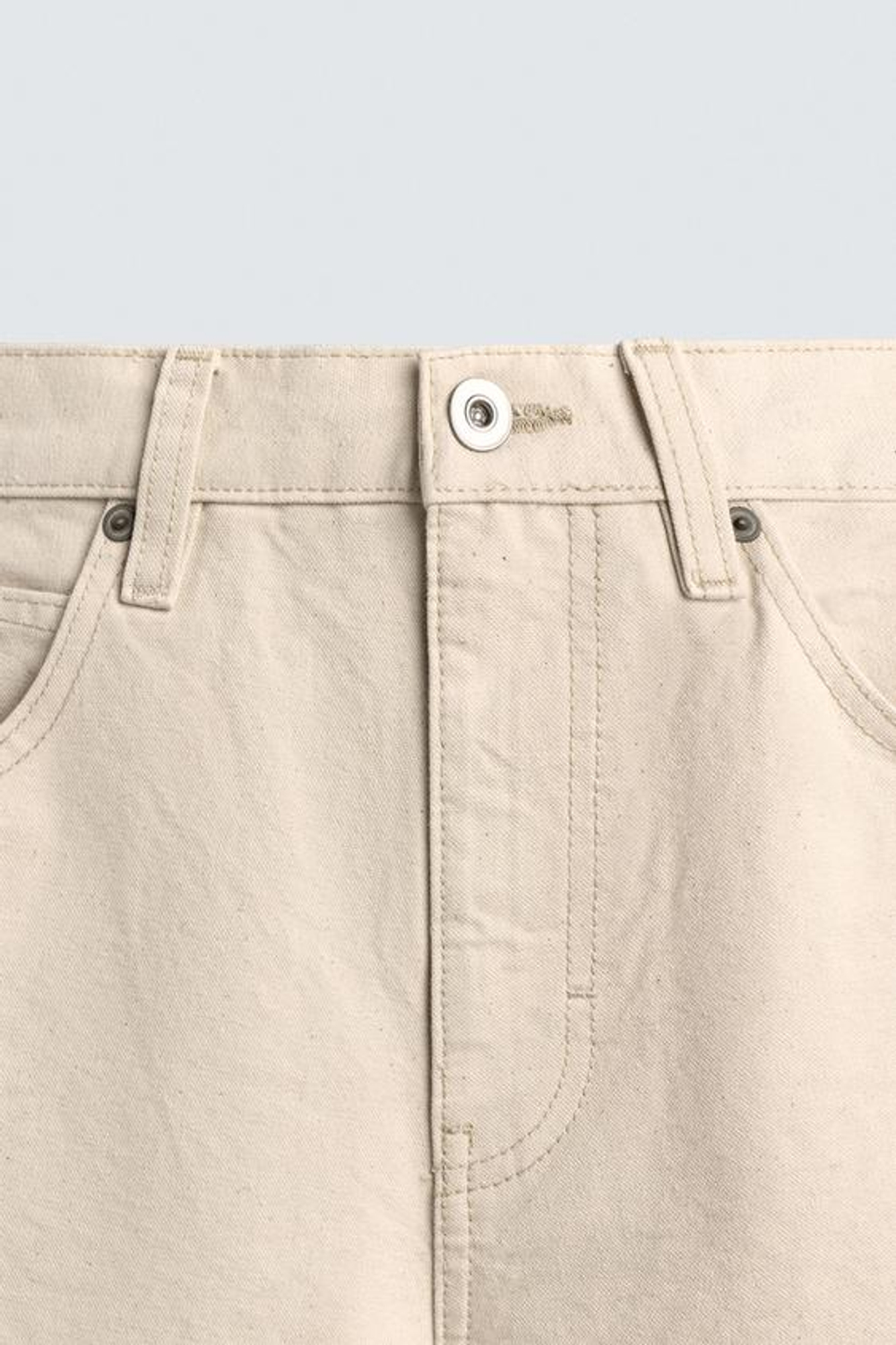 ZARA ДЖИНСЫ BALLOON FIT, ЭКРЮ