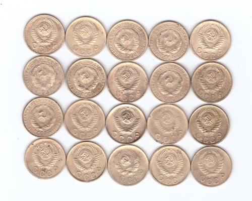 Набор 2 копейки (20 шт)1926,28-31,34,36-40,46,48-50,52,53,55-57(2)VF+