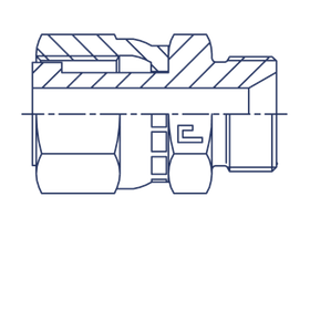 Адаптер AS D18-20 ORFS 1.3/16 - BSP 1