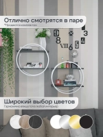 Набор полок круглых настенных серебро-черных  - СЧ
