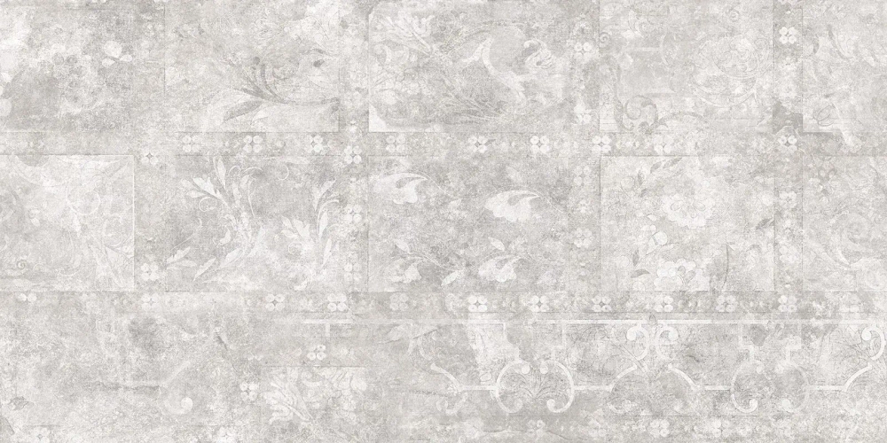 Керамогранит Alma Ceramica GFU60120BTP17R Beton PRO 60x120 серый глазурованный матовый / карвинг под бетон / с орнаментом