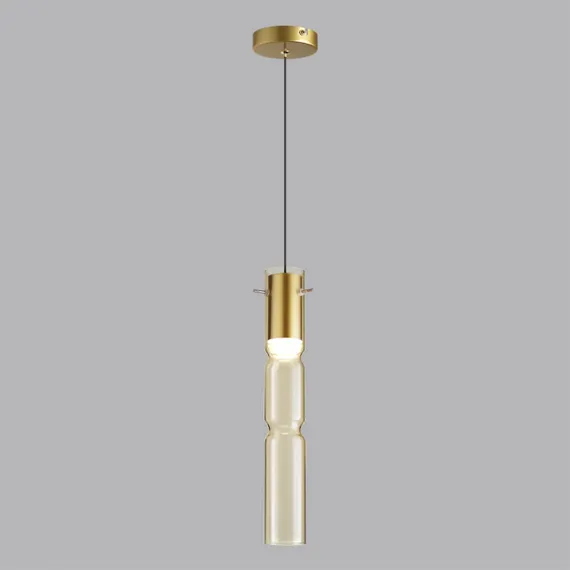 5059/5LA PENDANT ODL24 385 золотой/янтарный/металл/стекло Подвес LED 5W 3000K SCROW