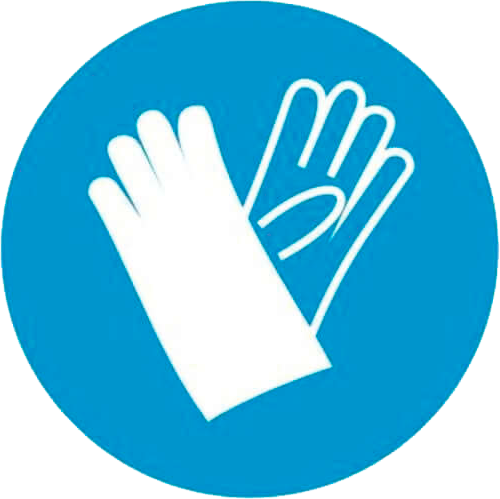 М06 "Работать в защитных перчатках"