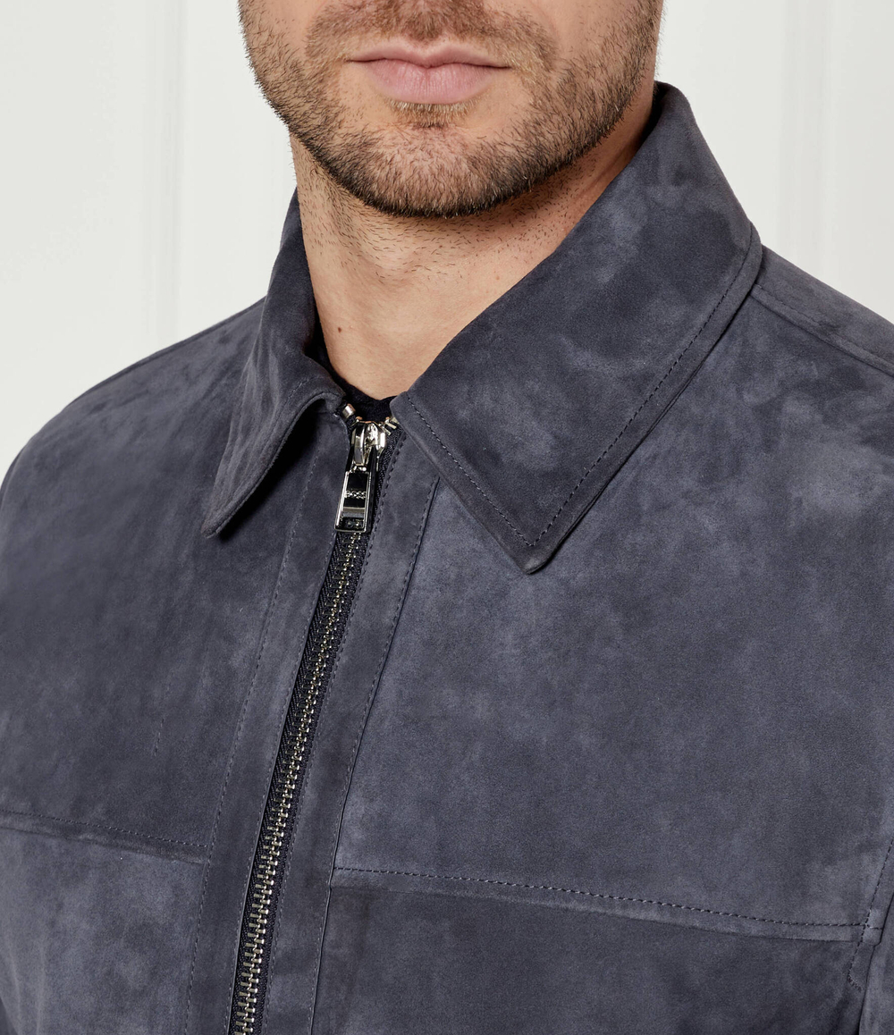 Кожаная куртка malbano4 BOSS BLACK - голубой(50510178)