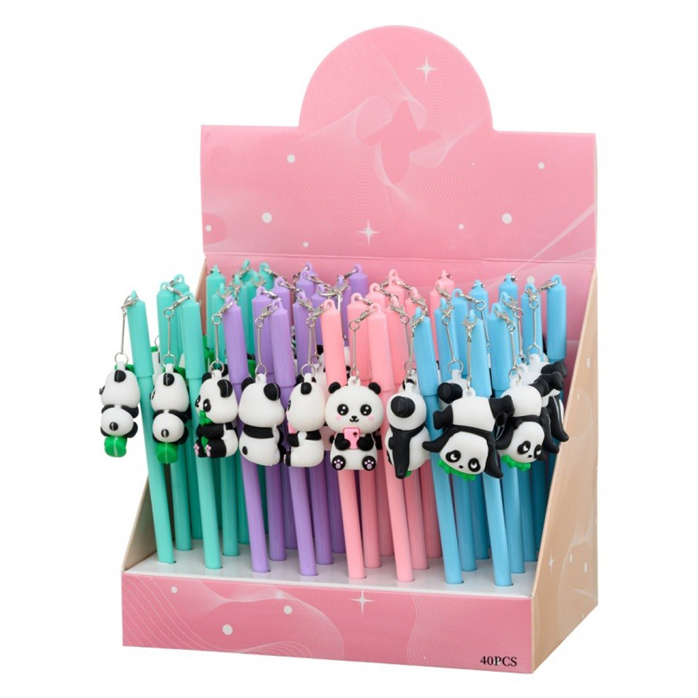 Ручка шариковая, Basir, синие чернила, серия "Панда", с брелоком, 40 шт