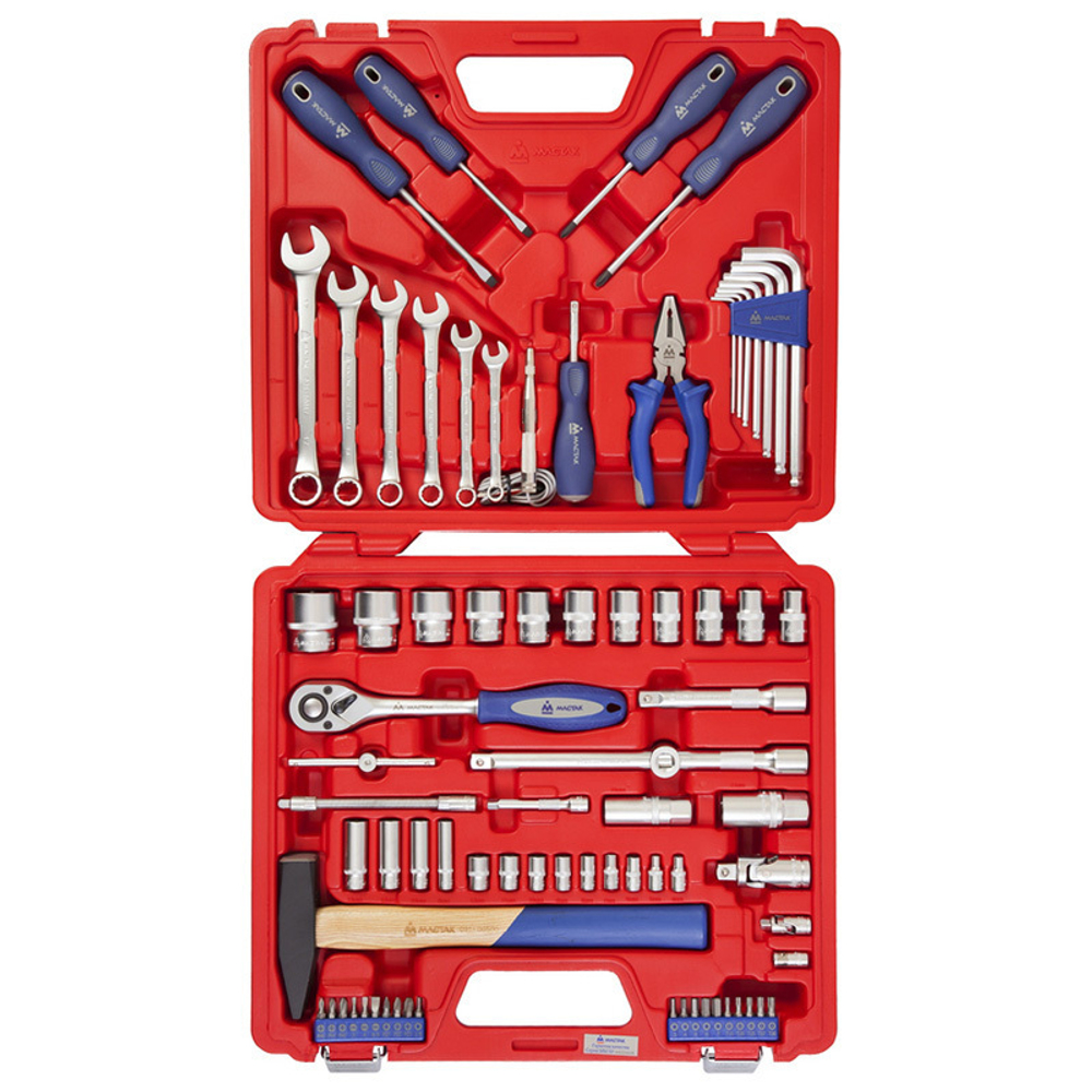 МАСТАК (0-077C) Набор инструментов универсальный, 77 предметов