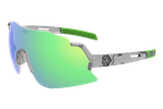 Спортивные очки HILX Savage 2.0 Shiny Crystal Grey Green / Green Mirror Lens