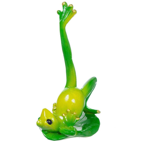 Фигурка декоративная Лягушка Утренняя зарядка, 15 см, Y6-2230