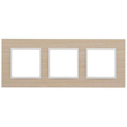 Рамка 3-м 14-5303-01 дерево Elegance белен. дуб/бел. ЭРА Б0049150