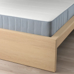 Кровать - IKEA MALM, 200х180 см, матрас жесткий, под беленый дуб, МАЛЬМ ИКЕА