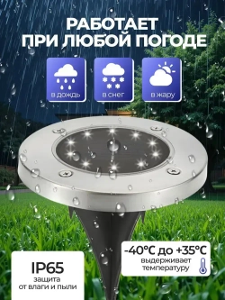 Светильник садовый на солнечной батарее уличный 4 шт.