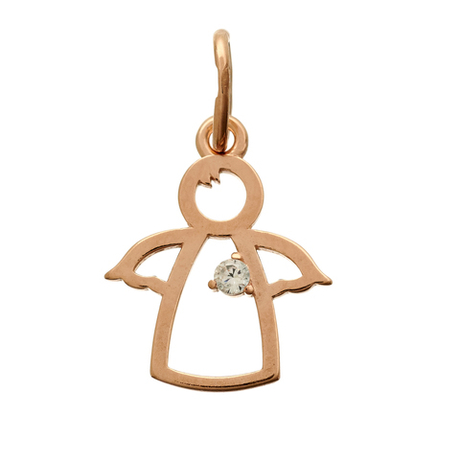 Подвеска из серебра/Позолота/Подвижное ухо/Ангел