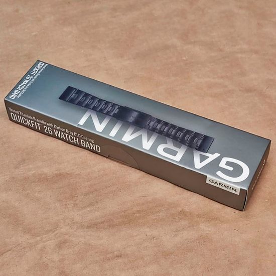 Garmin Quickfit 26 mm Vented Titanium Carbon Gray вентелируемый титановый браслет с DLC - покрытием (010-12864-09)