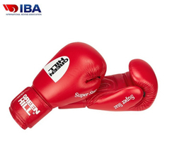 BGS-1213IBA Боксерские перчатки Super Star одобренные IBA красные
