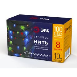 ENIN-10M ЭРА Гирлянда LED Нить 10 м мультиколор 8 режимов, 220V, IP20