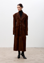 Тренч из натуральной замши