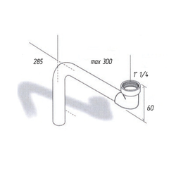 Отвод для сифона  Migliore Ricambi  17924 хром