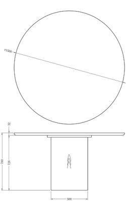 Стол обеденный Garda Decor с каменной столешницей