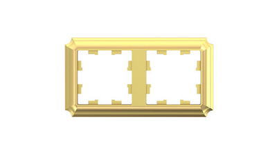 ATLASDESIGN ANTIQUE 2-постовая РАМКА, универсальная, ЗОЛОТО