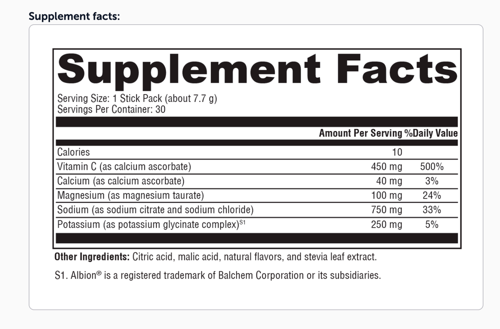 Electrolyte Sticks Lemon-Lime 30 Servings