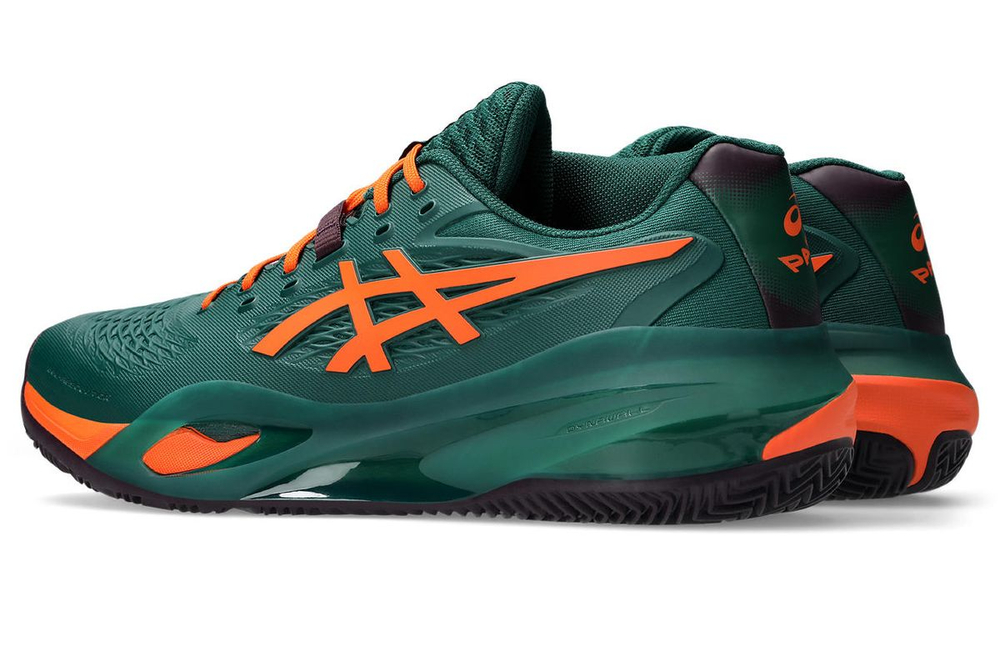 Мужские кроссовки для Падел Asics Gel-Resolution X Padel - jewel green/energy orange