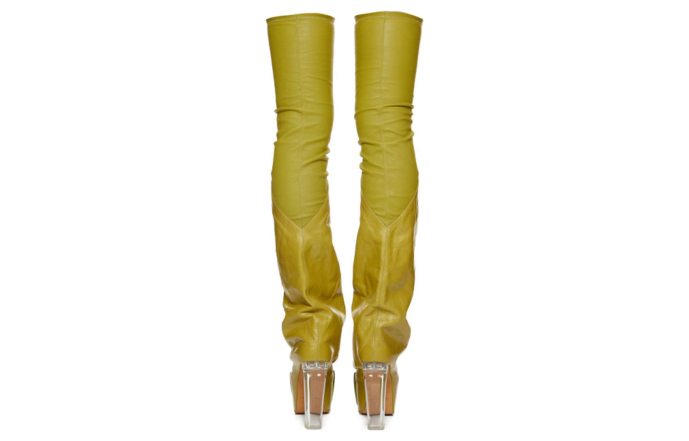 RICK OWENS/RO Over the knee Boots 13.5cm Women"s Acid Yellow