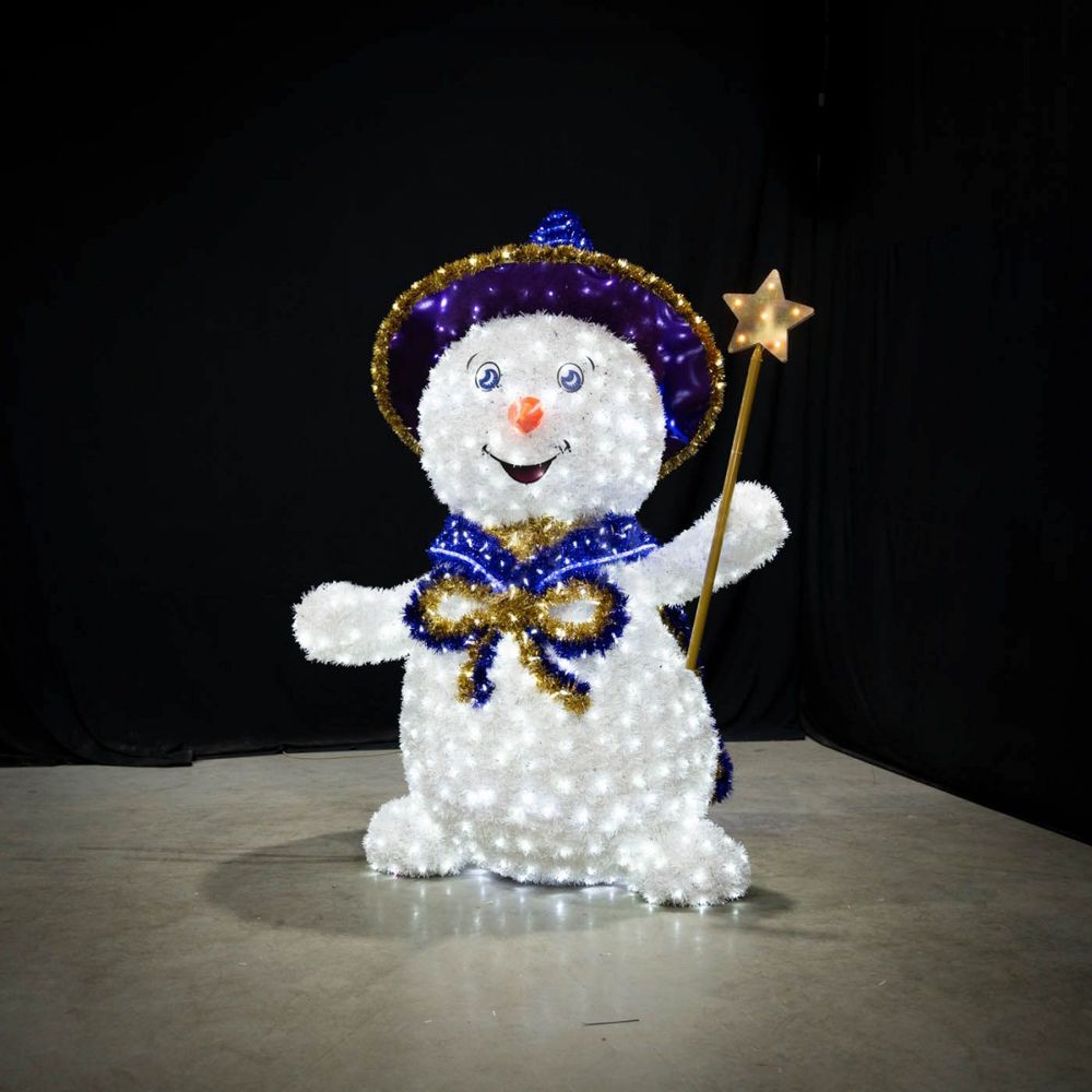 Светодиодный снеговик "Волшебник"