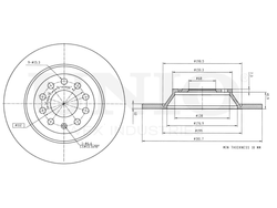 Диск тормозной задний UNIO BRD-20491