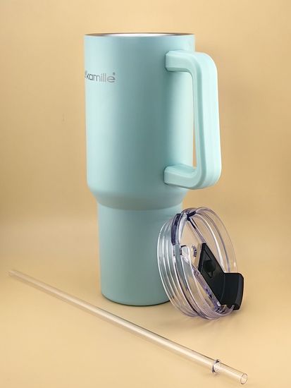 Термокружка 1,2 л. из нержавеющей стали Kamille KM 2175 с трубочкой