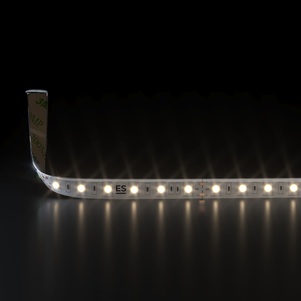 Светодиодная лента 24 В 14,4 Вт/м 60 Led/м 5050 IP65, теплый белый 3300K, 5 м Лента светодиодная 24V 14,4W 60Led 5050 IP65 теплый белый, 5м