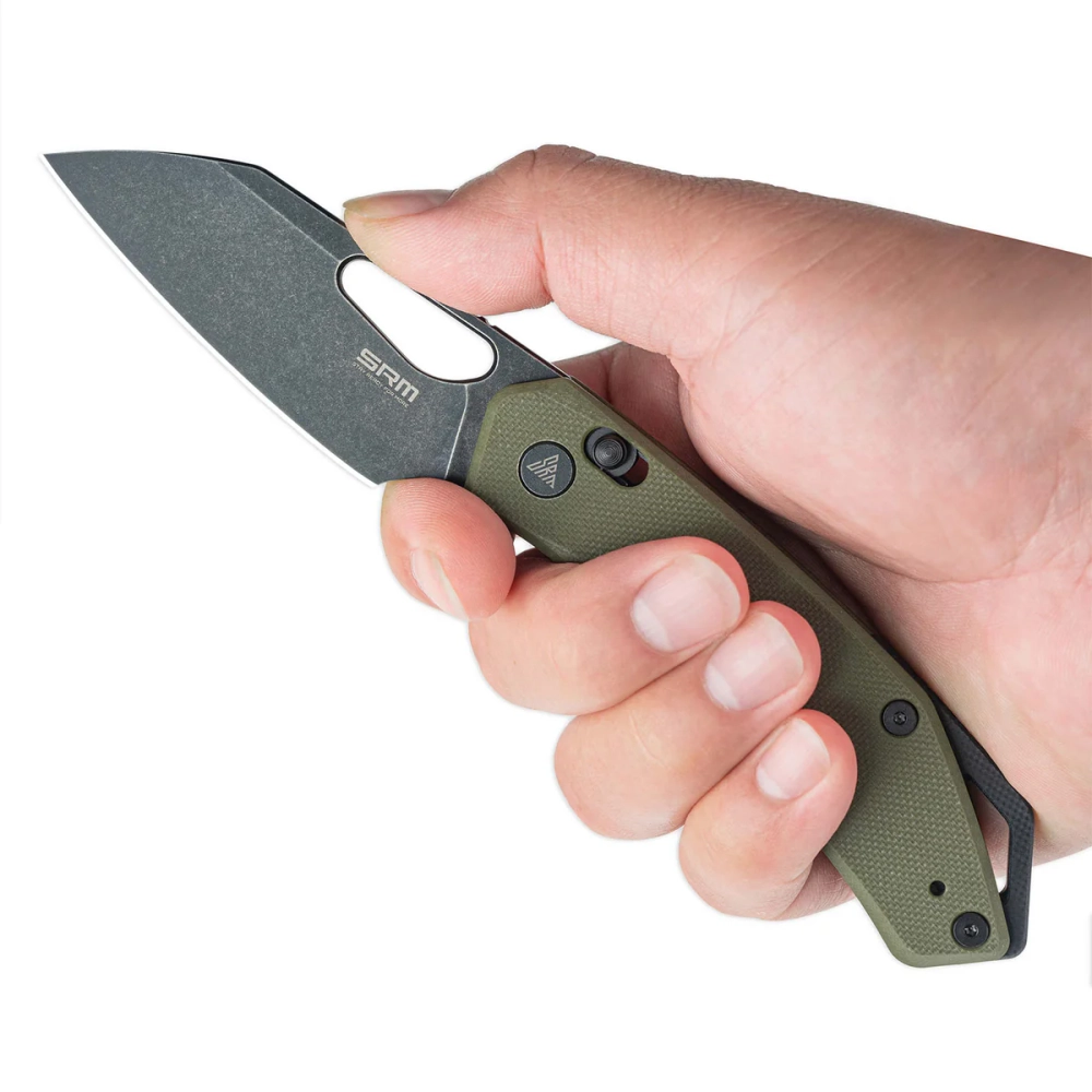 Нож складной SRM 261M-GP Cub PVD (154CM, Green G10)