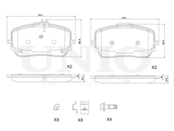 Колодки тормозные диск. передние UNIO BRP-20085