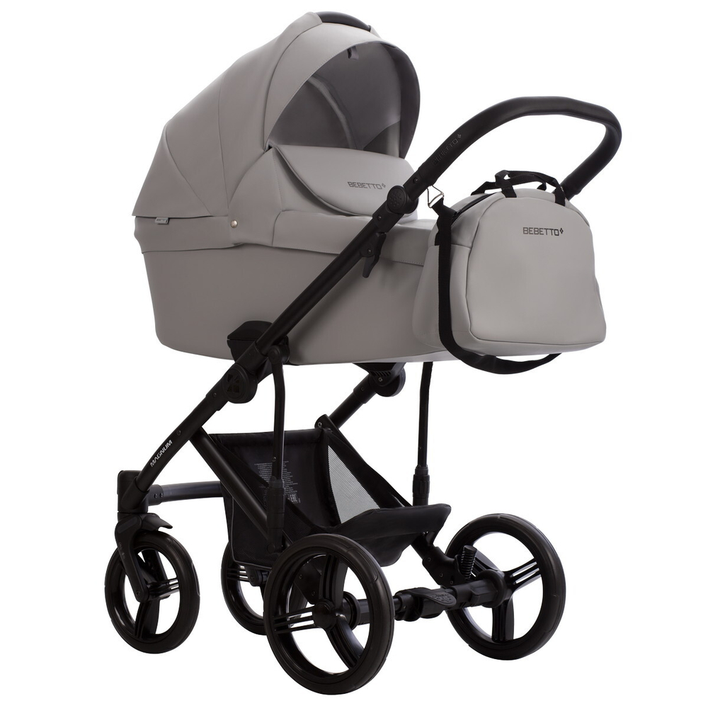 Детская коляска Bebetto Magnum Light Pro 3 в 1 с автокреслом Avionaut Cosmo 03 св.серая кожа