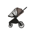 Детская универсальная коляска Adamex Spark 2в1 - Latte Velvet (Бежевая ткань, черная рама)