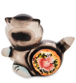 ГЛ- 678 Фигурка «Кот Пафнутий» (Гжельский фарфор)