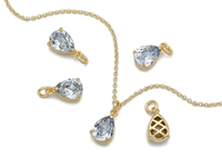 Подвеска Капля-мини с кристаллом, 10,5мм