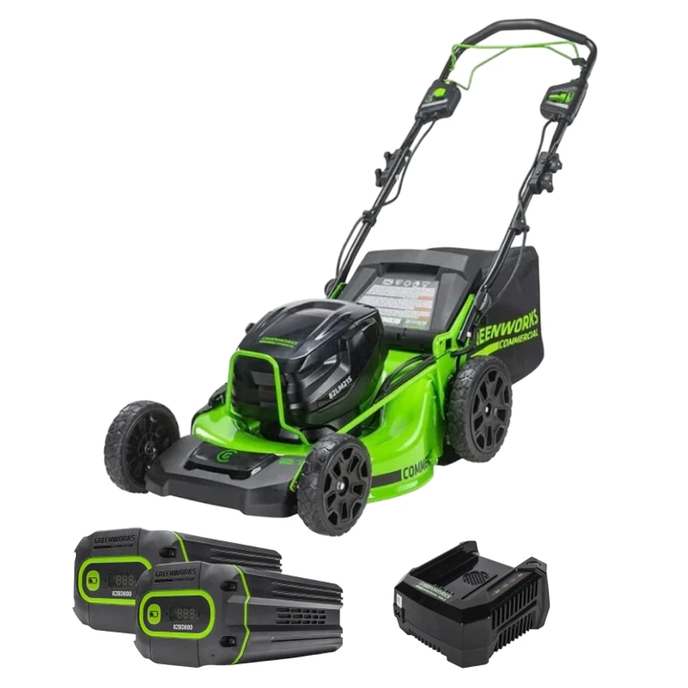 Аккумуляторная газонокосилка Greenworks GC82HPLM512K8 82В (2 x 8 Ач, ЗУ) нож 51 см, 2518907U28