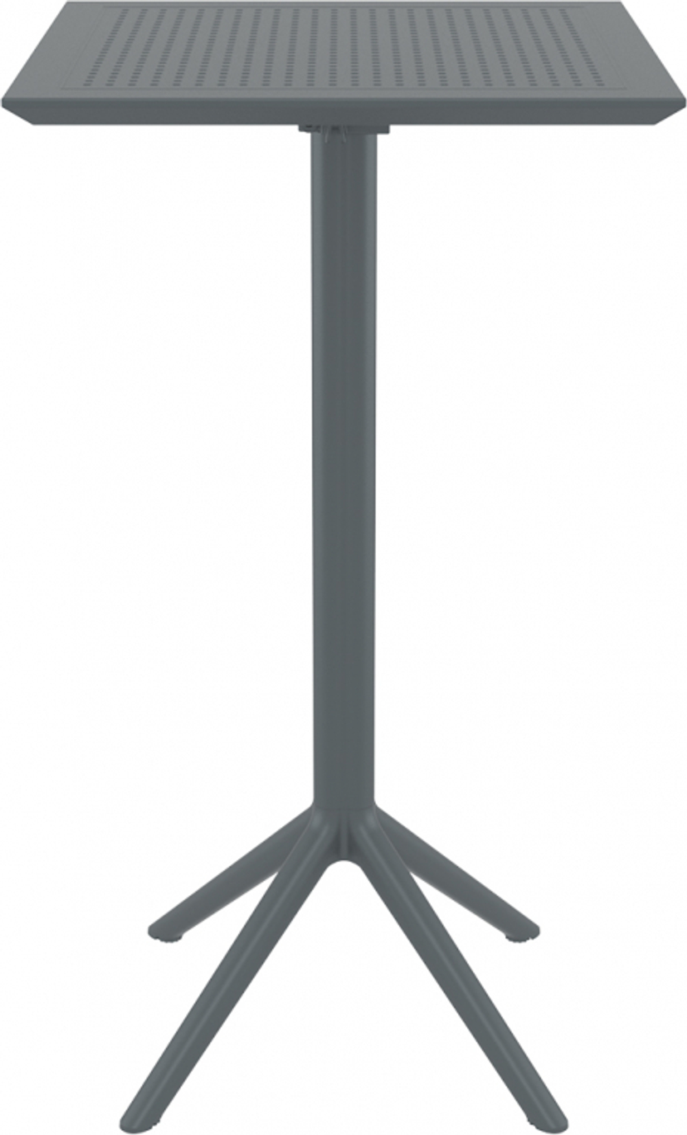 Стол пластиковый барный складной Siesta Contract Sky Folding Bar Table 60, темно-серый