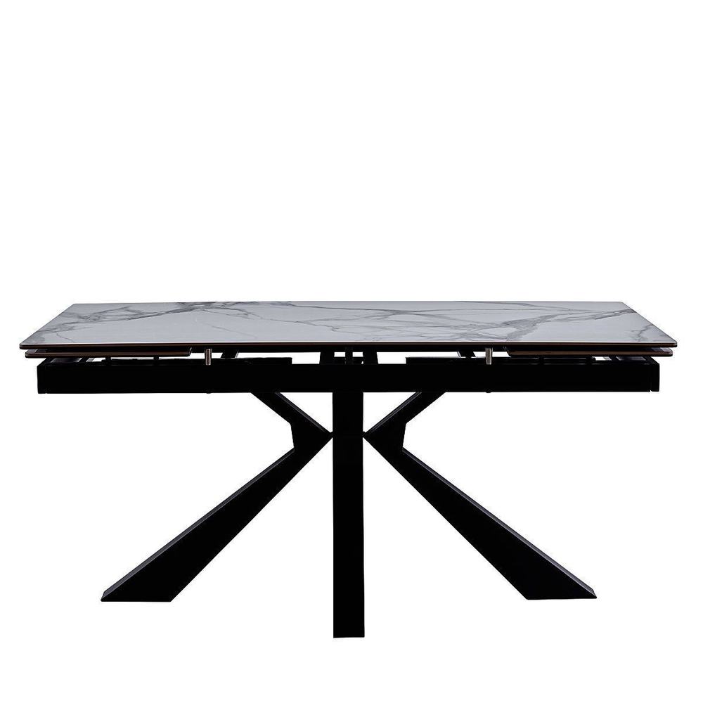 Стол керамический LA ALTA SIENA Bentley white 160-240*90, каркас черный