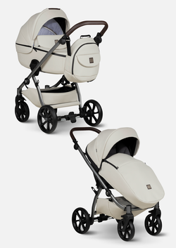 Tutis Коляска 2 в 1 UNO 5+ Leather Black Sesame