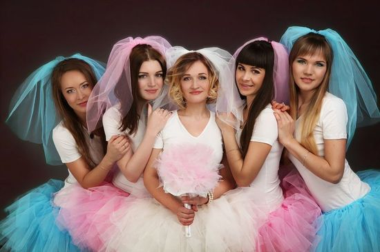 Мини фата коралловая SvetikFantasy "Для девичника" №5613.135