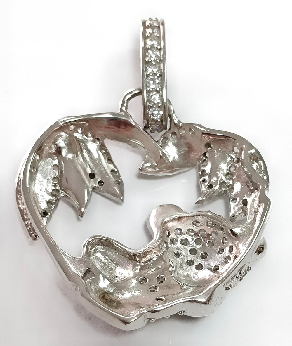 Подвеска "Панда", серебро, бренд,