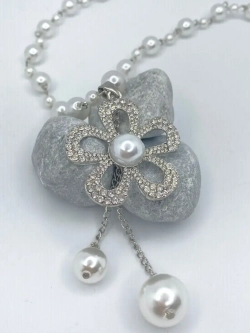 Длинное ожерелье с искусственным жемчугом бусы с подвеской