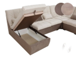Диван угловой София 2 ДКУ ЗТ латы (Brendy Latte; 4 кат/Brendy Beige; 4 кат)