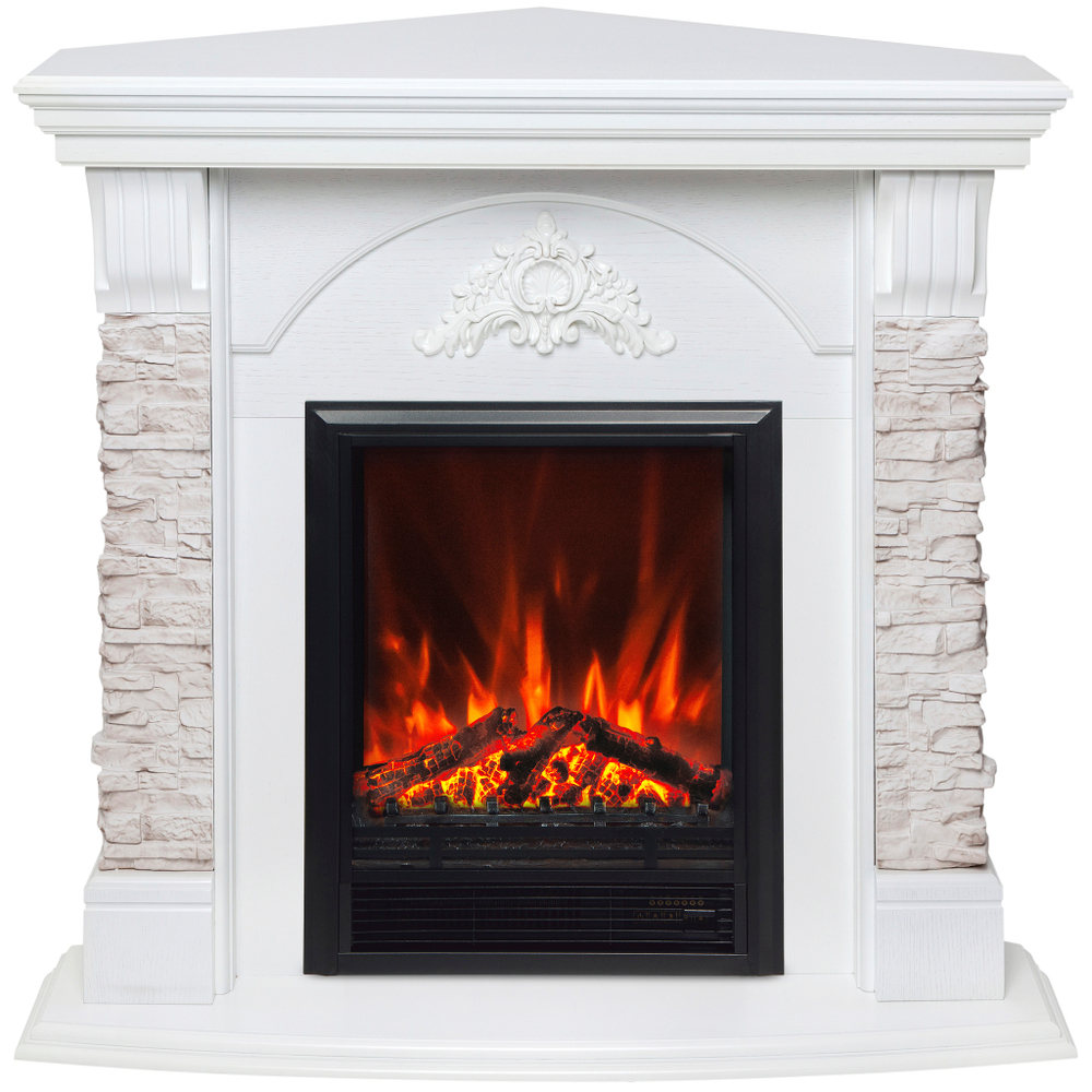 Каминокомплект Real Flame Athena Corner GR с очагом Eugene (угловой)