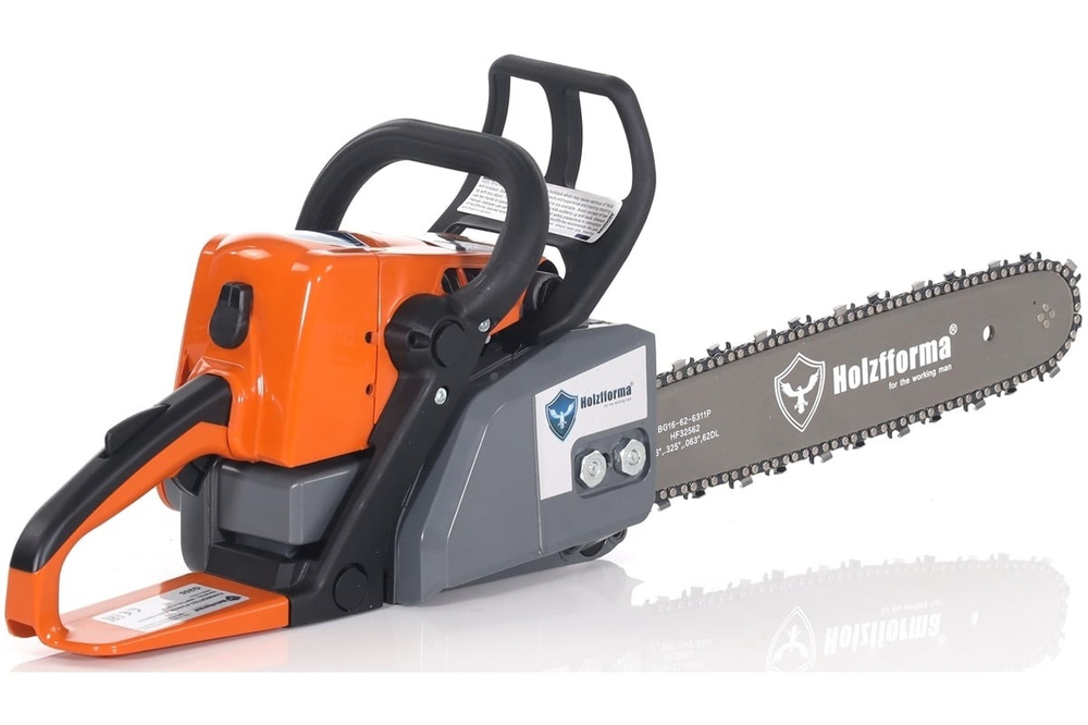 Бензопила G255 шина 40 см Holzfforma (45.4 см³, 3.1 л.с.(2.2 кВт), 16″(40 см), 0.325″, 1.6 мм., 62 звена)