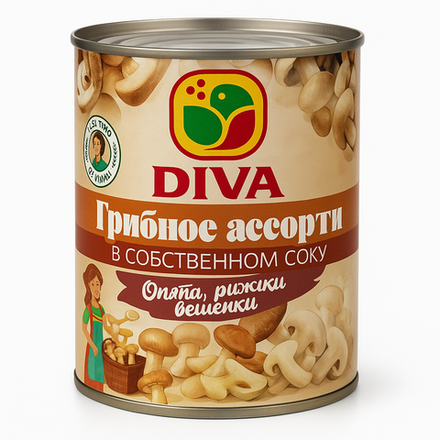 Грибное ассорти DIVA 425 мл