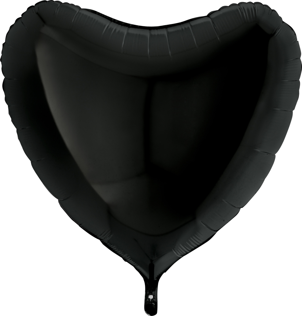 Фольгированный шар сердце 81 см черный