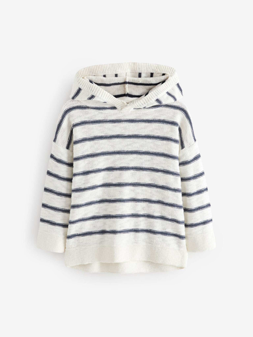 Лонгслив с капюшоном для мальчика Next E27-753, Белый, Синий